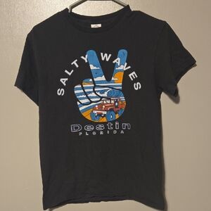 Delta Black Salty Waves Graphic Tee